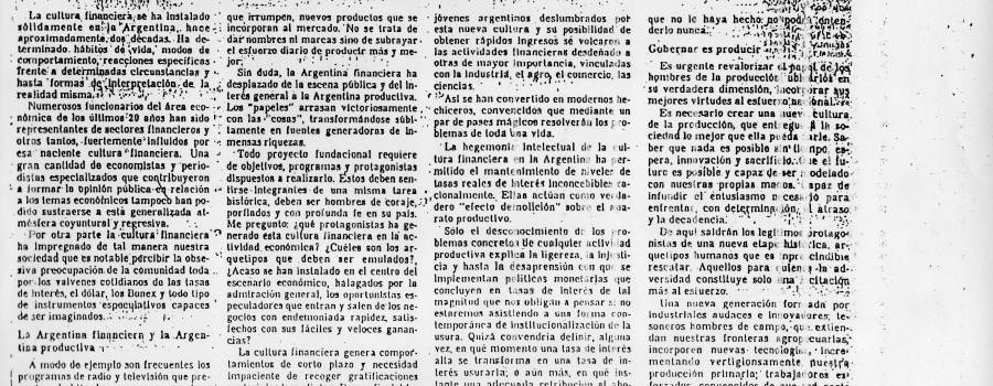 La cultura financiera