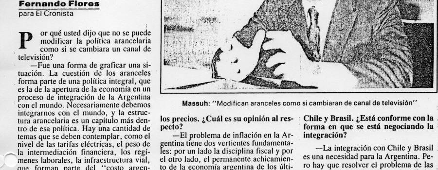 El Cronista, setiembre de 1990: Por una política para el crecimiento